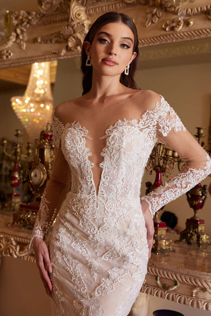 A1022 BOHEMIAN LACE MERMAID GOWN Andrea & Leo