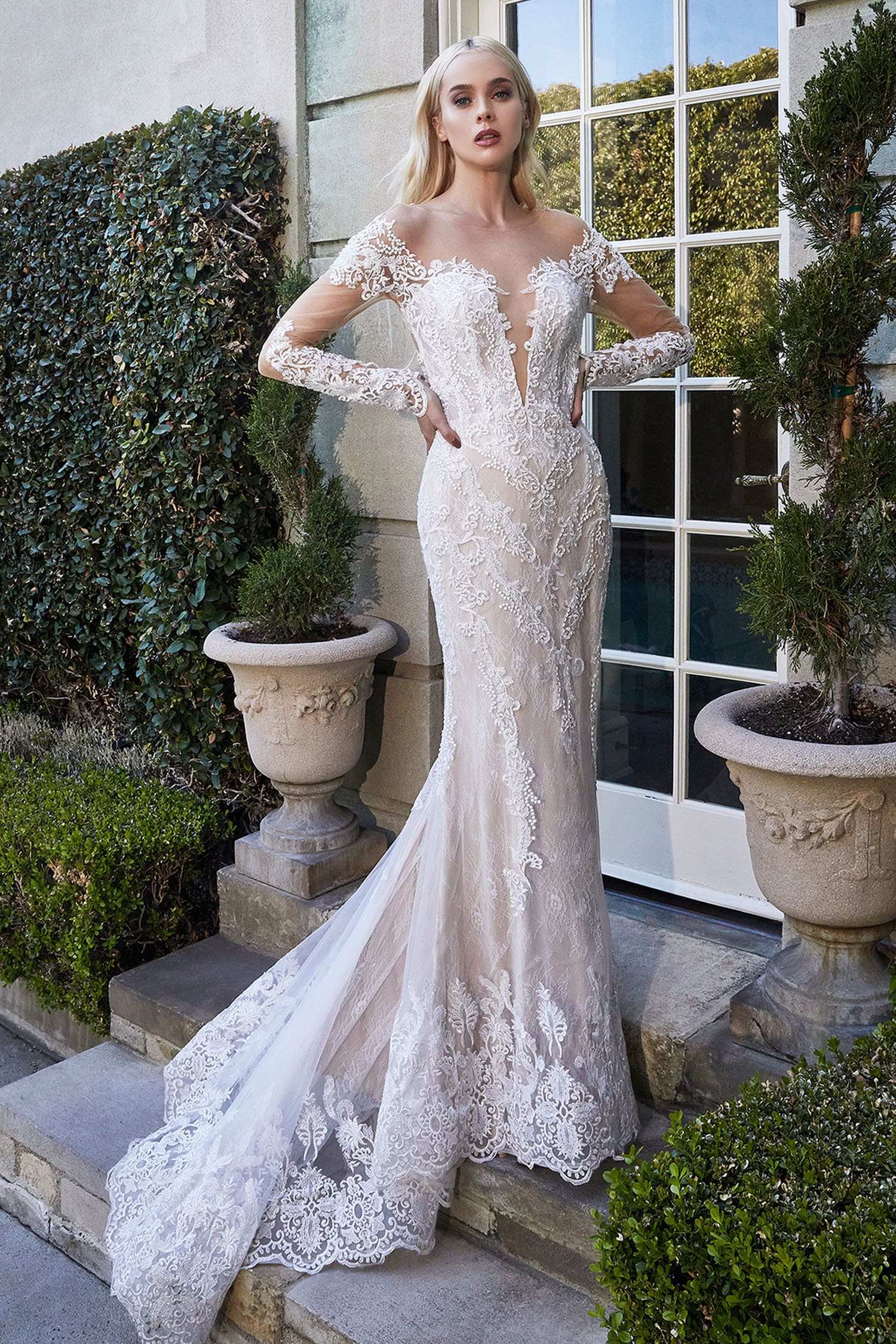 A1022 BOHEMIAN LACE MERMAID GOWN Andrea & Leo