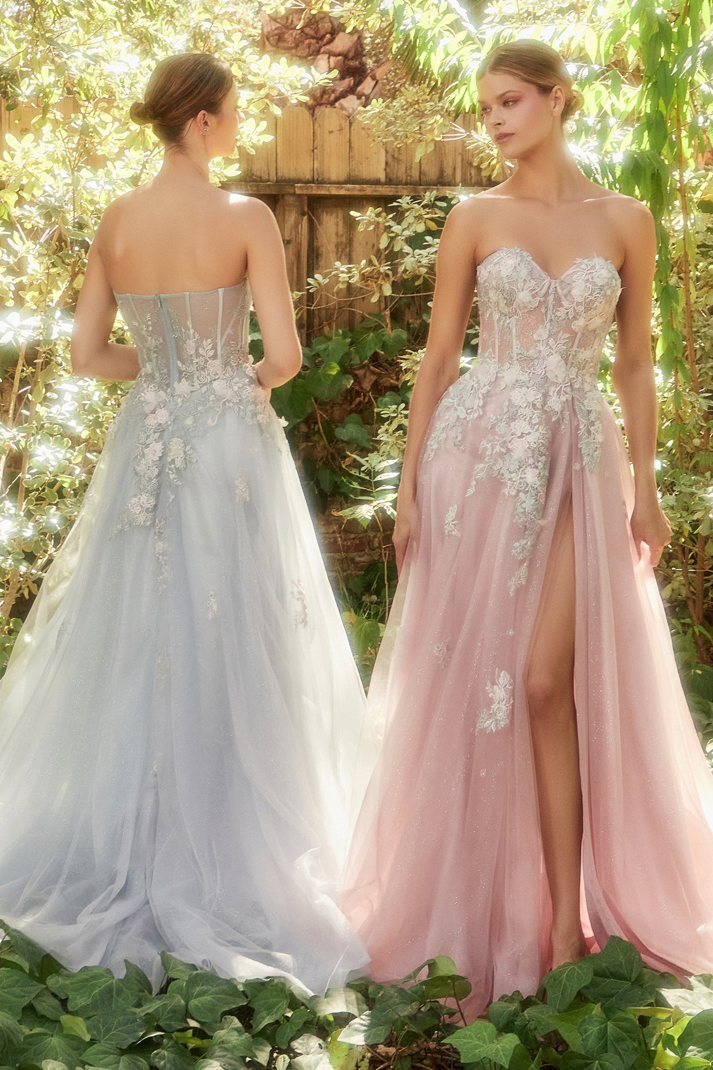 A1089 Penelope Blossom Gown with Overskirt Andrea & Leo
