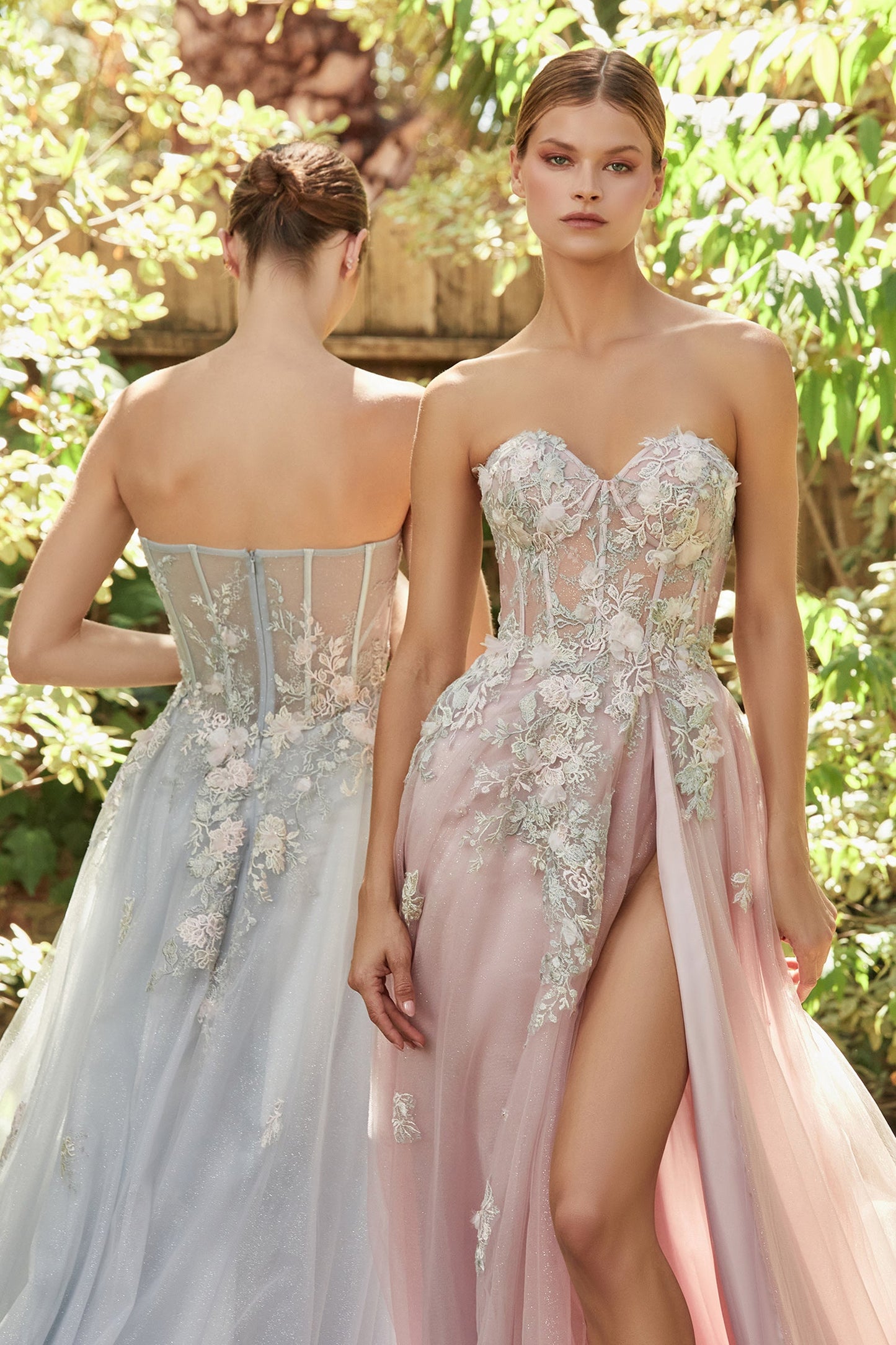 A1089 Penelope Blossom Gown with Overskirt Andrea & Leo