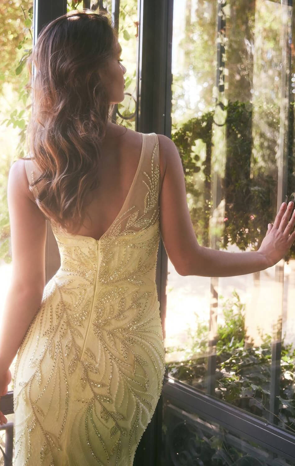 A1362 BEADED SHEATH FORMAL GOWN Andrea & Leo
