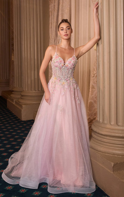A1477 Waltzing Beaded Bouquet Ball Gown ANDREA & LEO