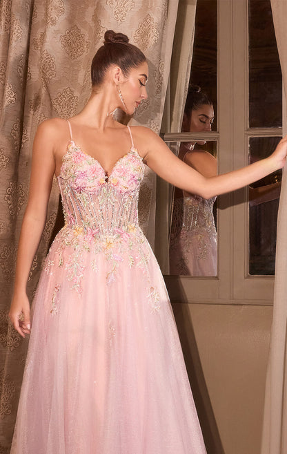 A1477 Waltzing Beaded Bouquet Ball Gown ANDREA & LEO