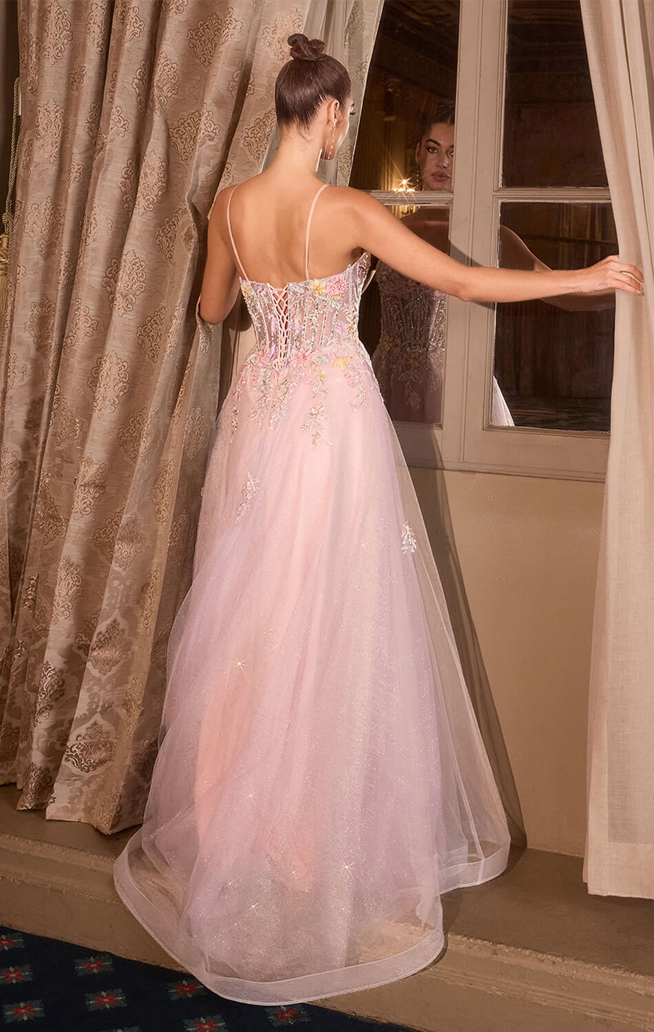 A1477 Waltzing Beaded Bouquet Ball Gown ANDREA & LEO