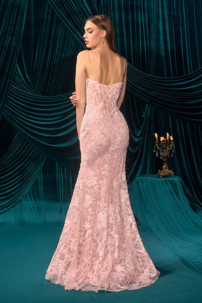 A1499 Lili Lace Mermaid Gown Andrea & Leo