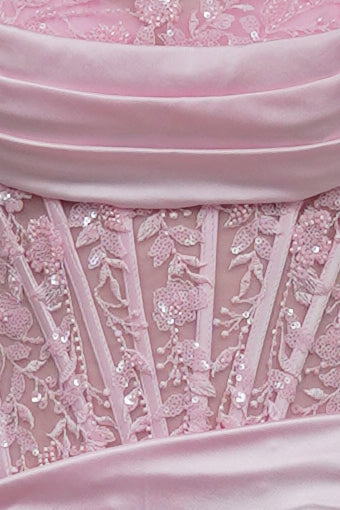 Leah Mini Dress Lace Corset Satin Homecoming Dress