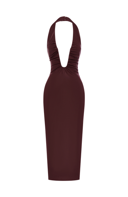 Ainsley Midi Dress Burgundy
