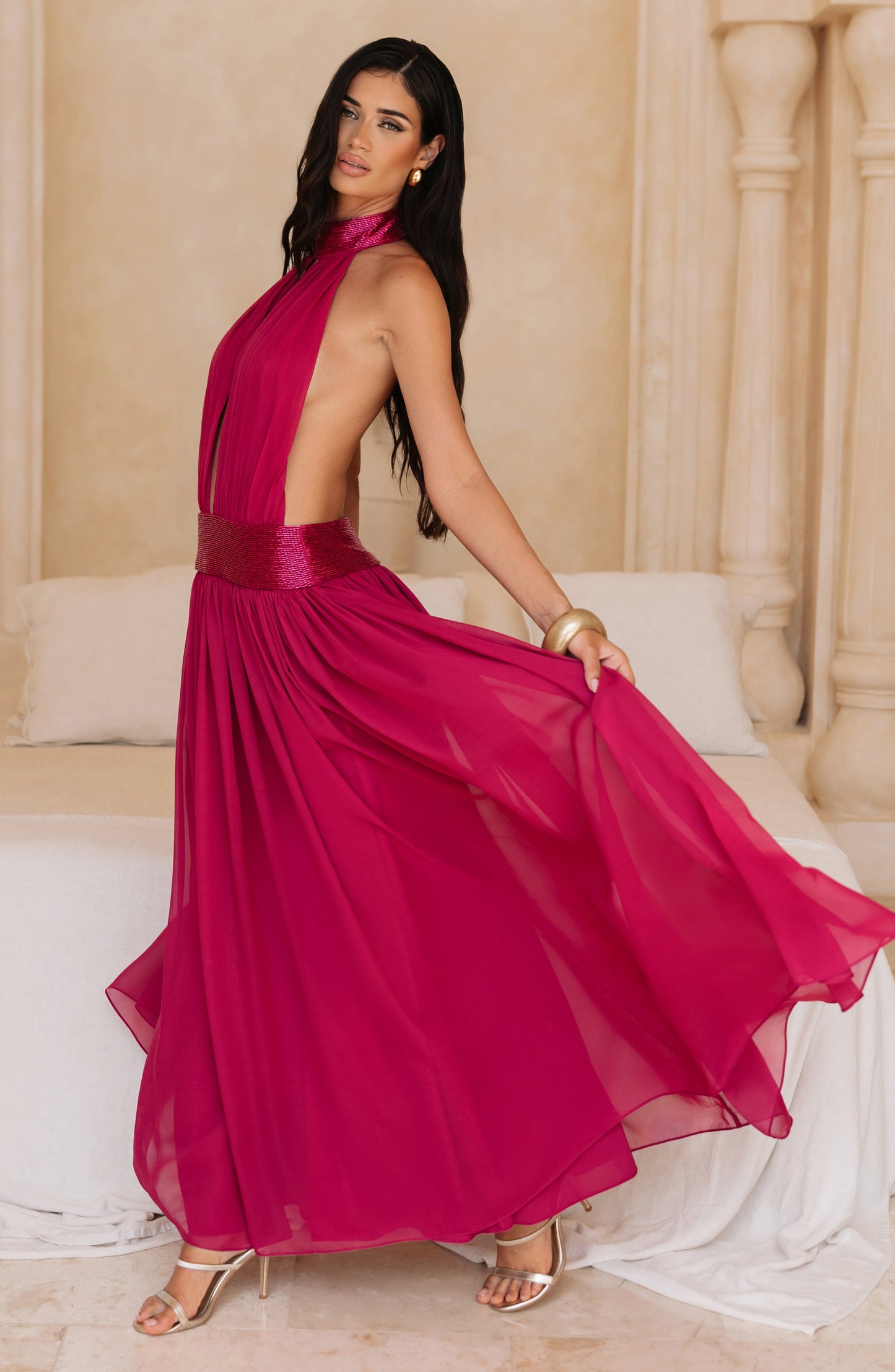 Rosalina Maxi Dress Raspberry