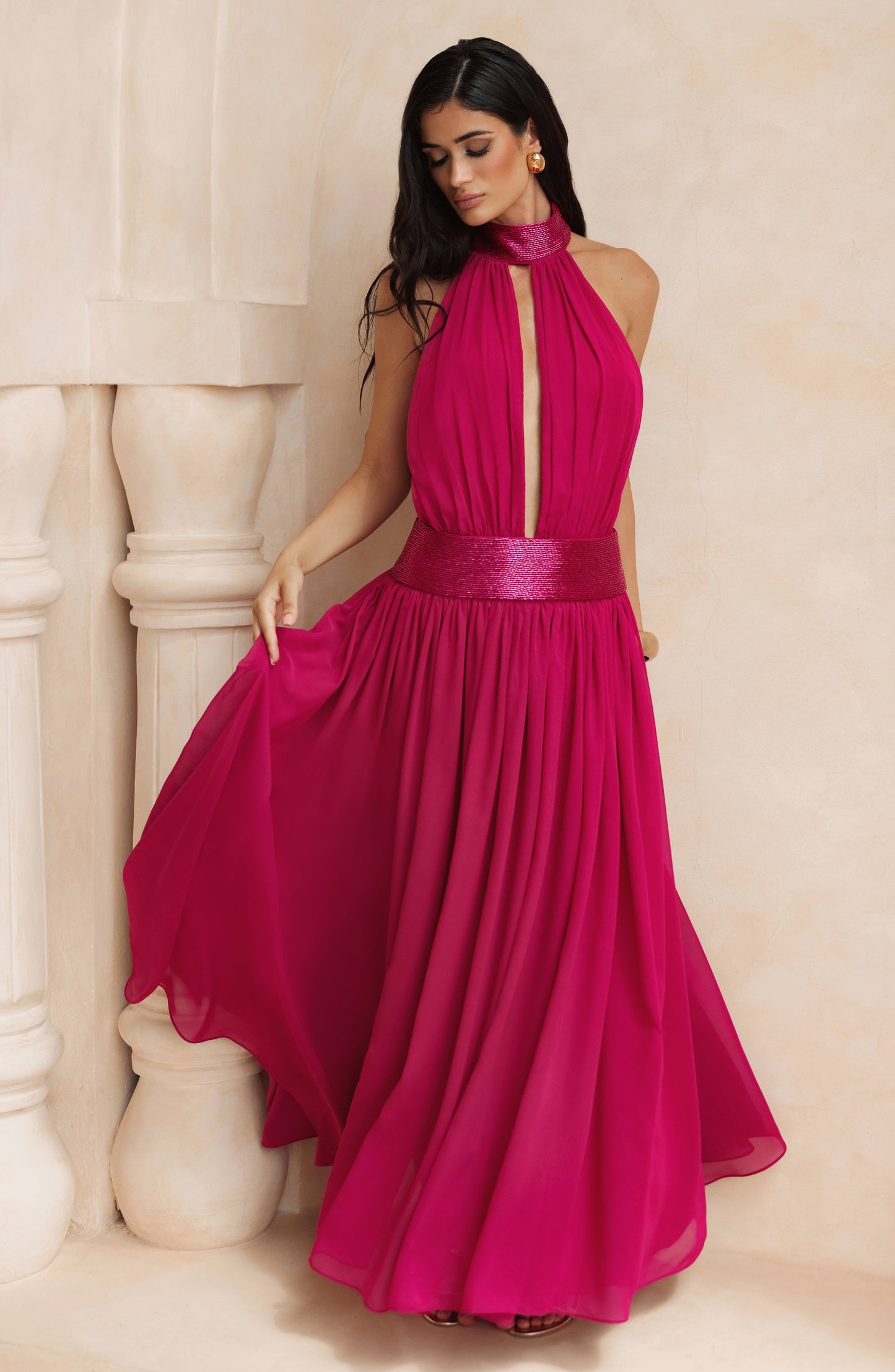 Rosalina Maxi Dress Raspberry