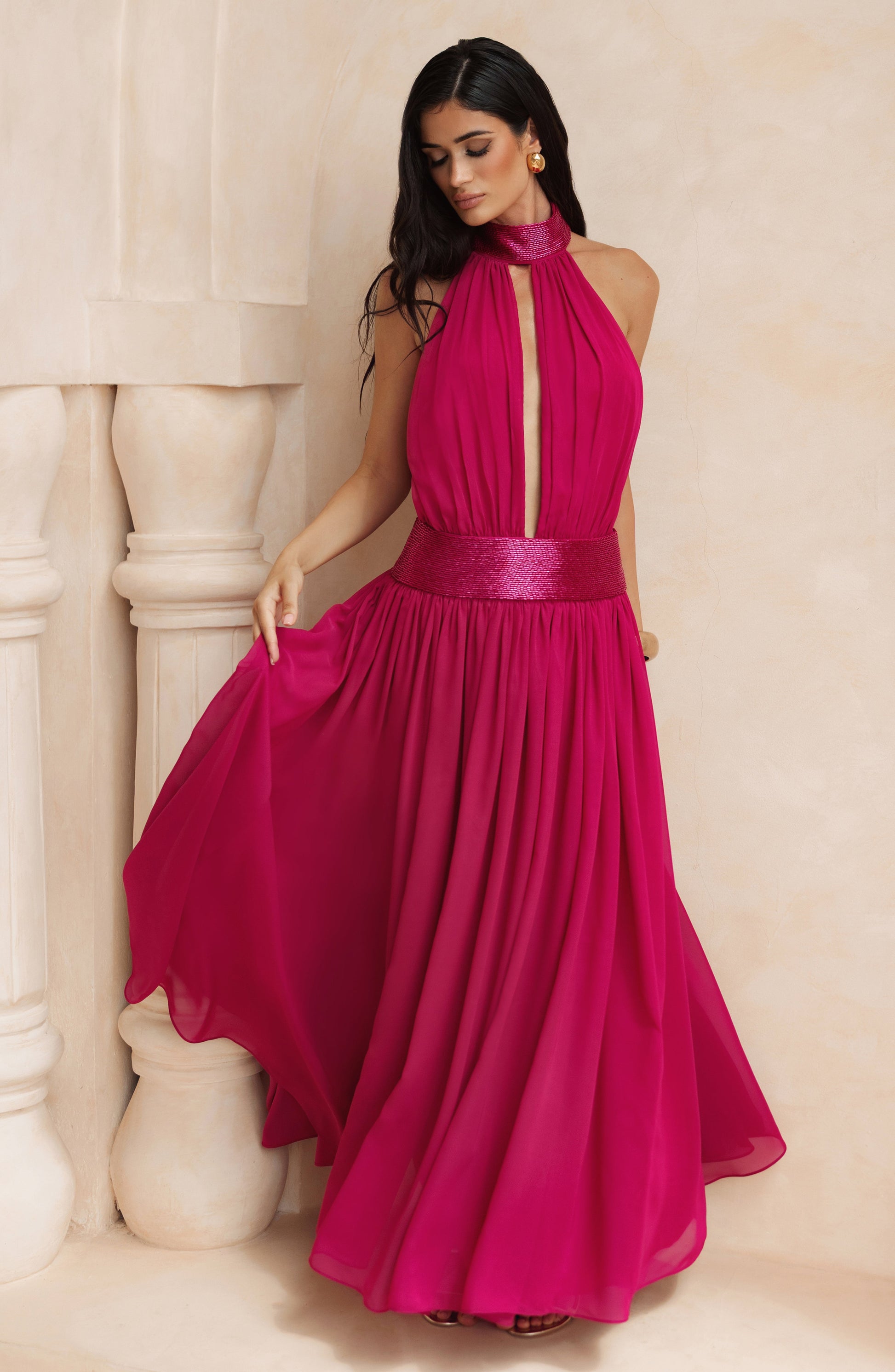 Rosalina Maxi Dress Raspberry