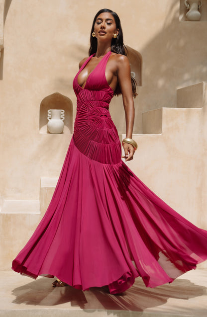 Cova Maxi Dress Raspberry
