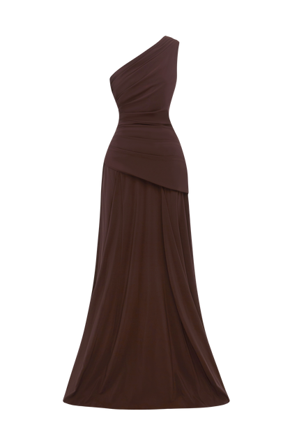 Bianca Maxi Dress Plum Brown