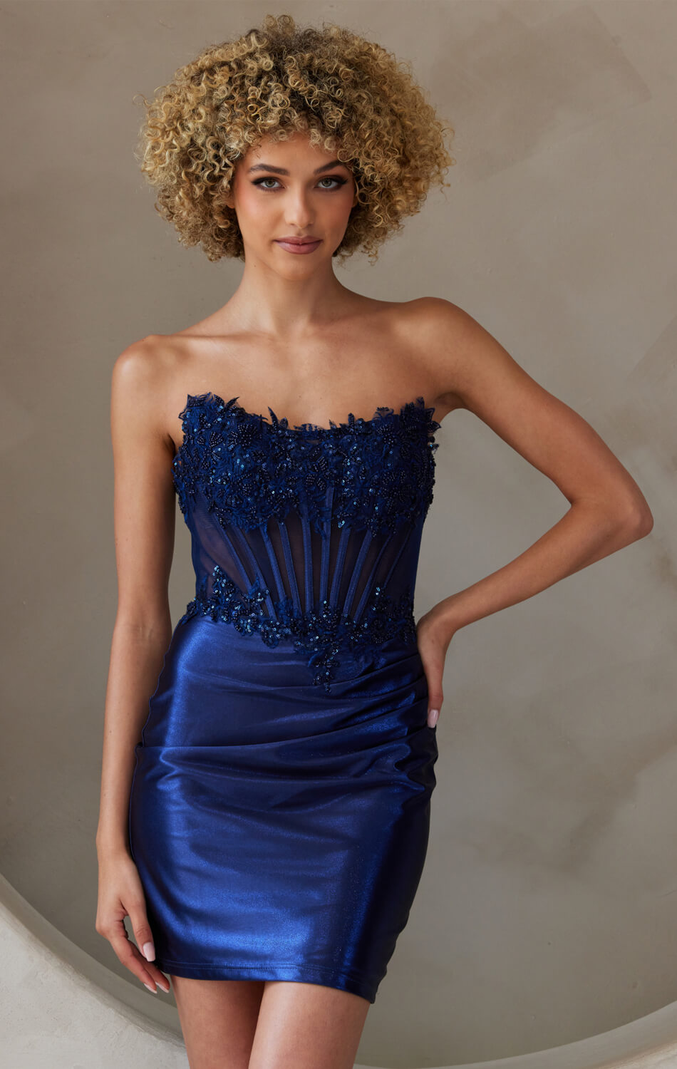 Stormy Mini Dress Lace Corset Cocktail Dress