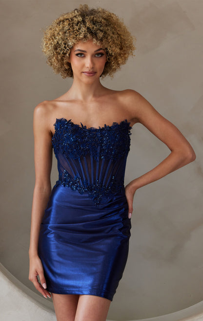 Stormy Mini Dress Lace Corset Cocktail Dress