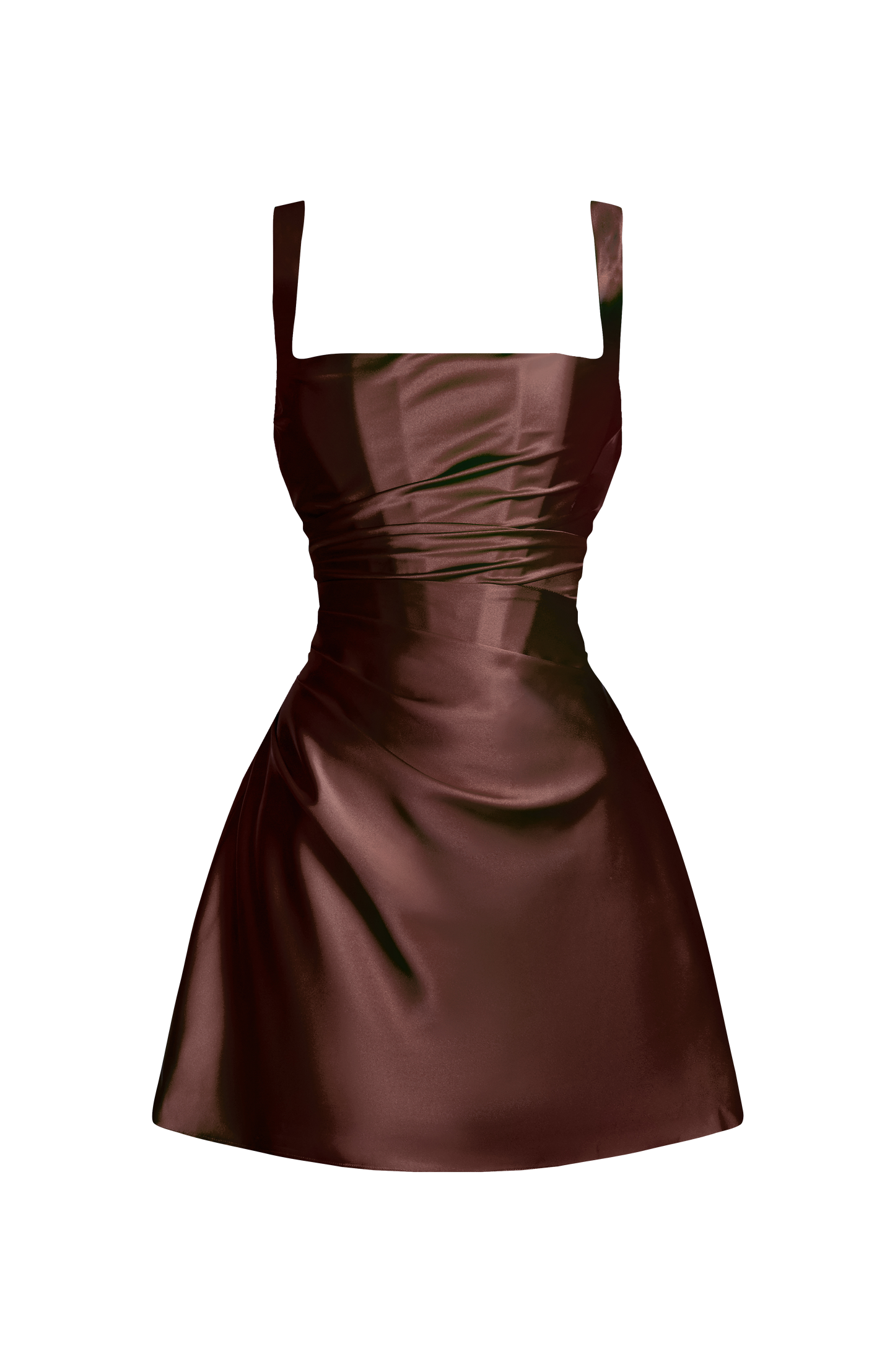 Calanthe Mini Dress Plum Brown
