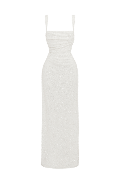 Calanthe Maxi Dress Ivory Sparkle