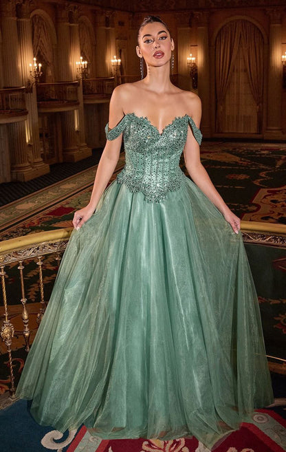 NOELLE GOWN A- GLITTER TULLE DRESS