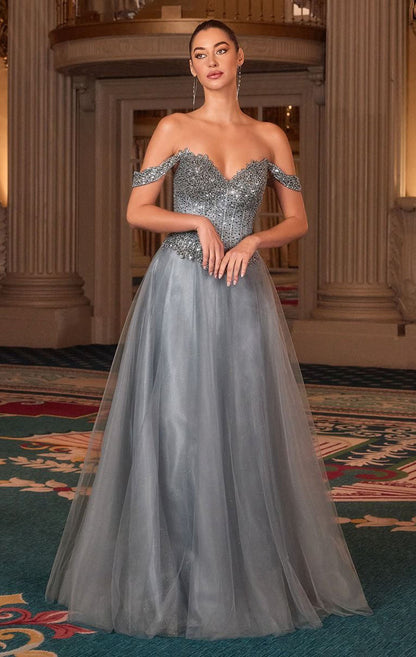 NOELLE GOWN A- GLITTER TULLE DRESS