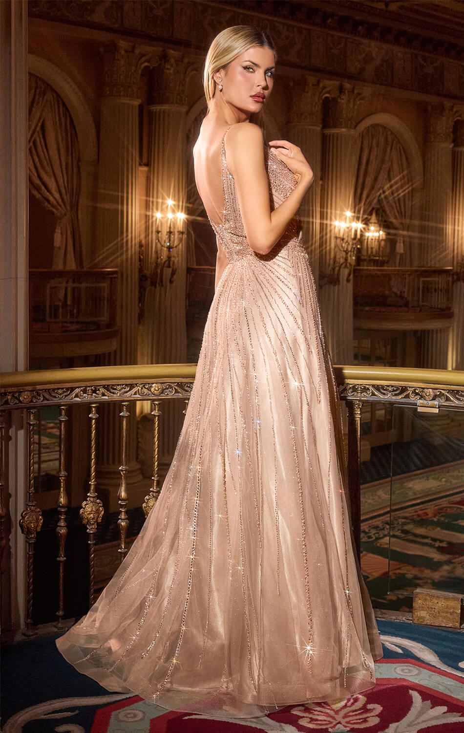 ANGELA GOWN A- BEADED DRESS