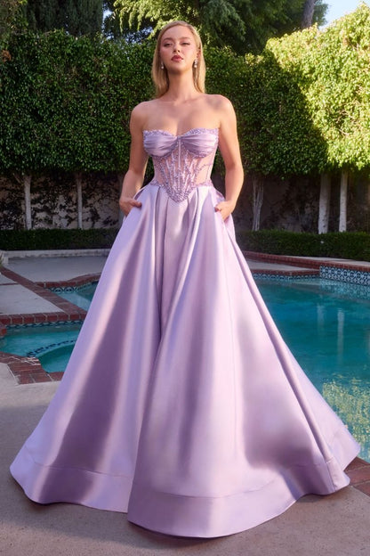 Annika Gown A- Corset Dress With Pockets