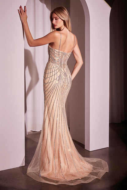 Gale Gown Sweetheart Crystal Beaded Prom Gown