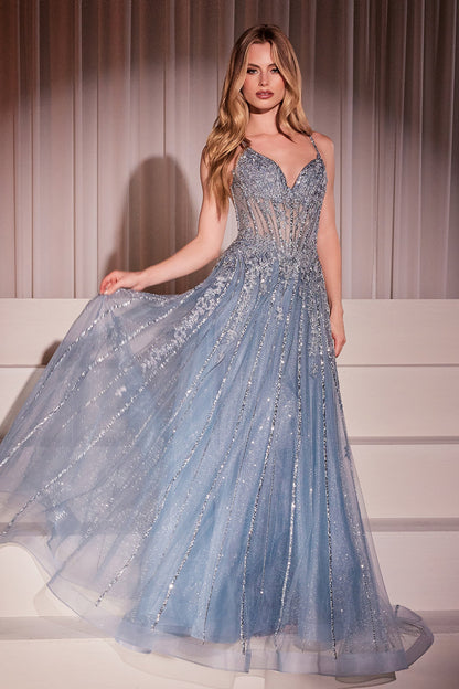 Wynter Gown Crystal-Embellished A- Tulle Dress
