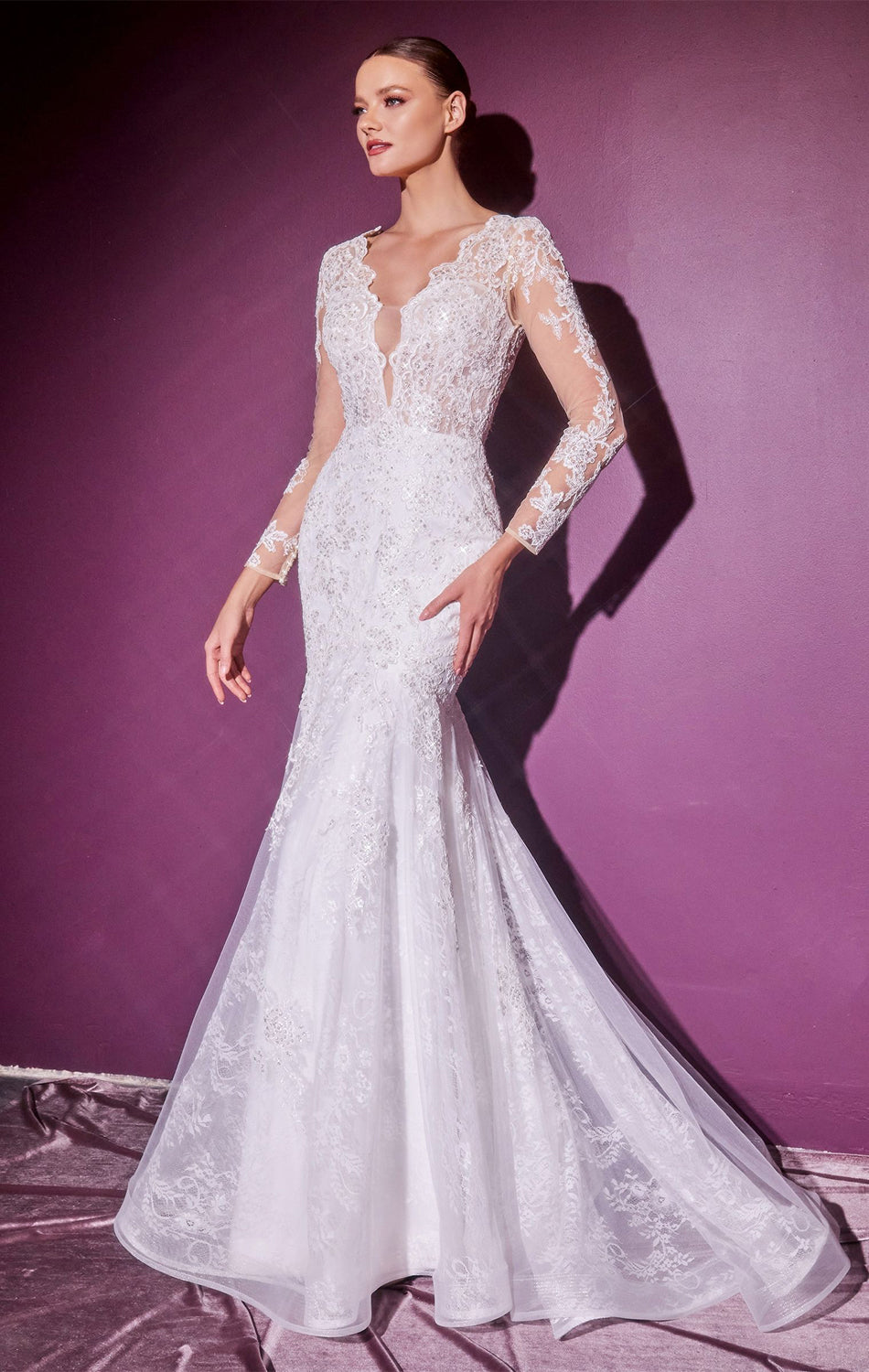 LILIBET GOWN LAYERED LACE MERMAID BRIDAL GOWN