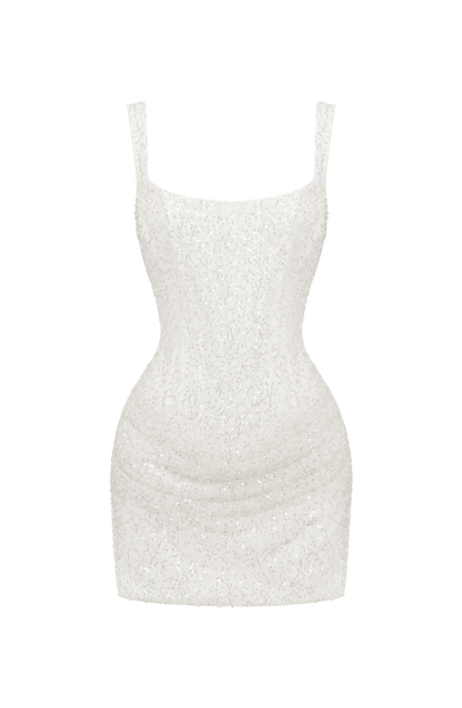 Christabel Mini Dress Ivory Sparkle