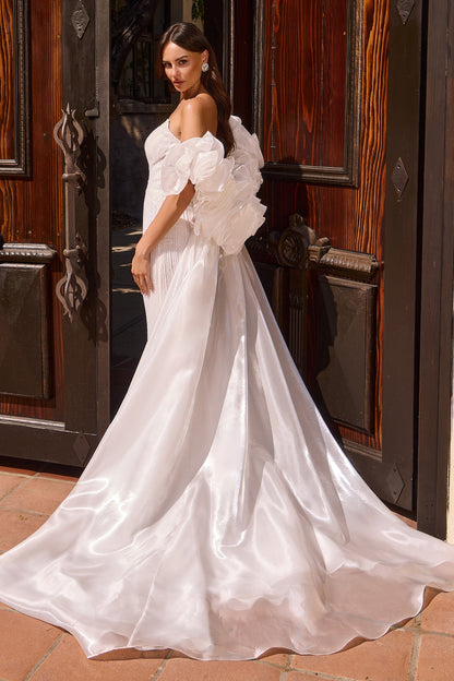 Constantina Gown Off White Mermaid Gown & Overskirt