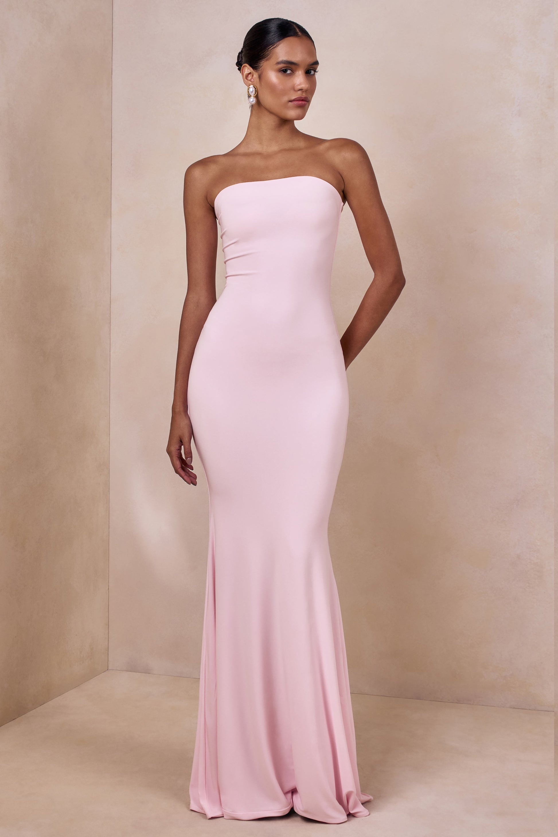 Ceremony | Pink Bandeau Maxi Dress