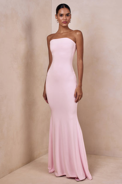 Ceremony | Pink Bandeau Maxi Dress