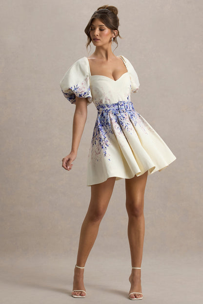 Tapia | Wisteria Print Belted Mini Dress