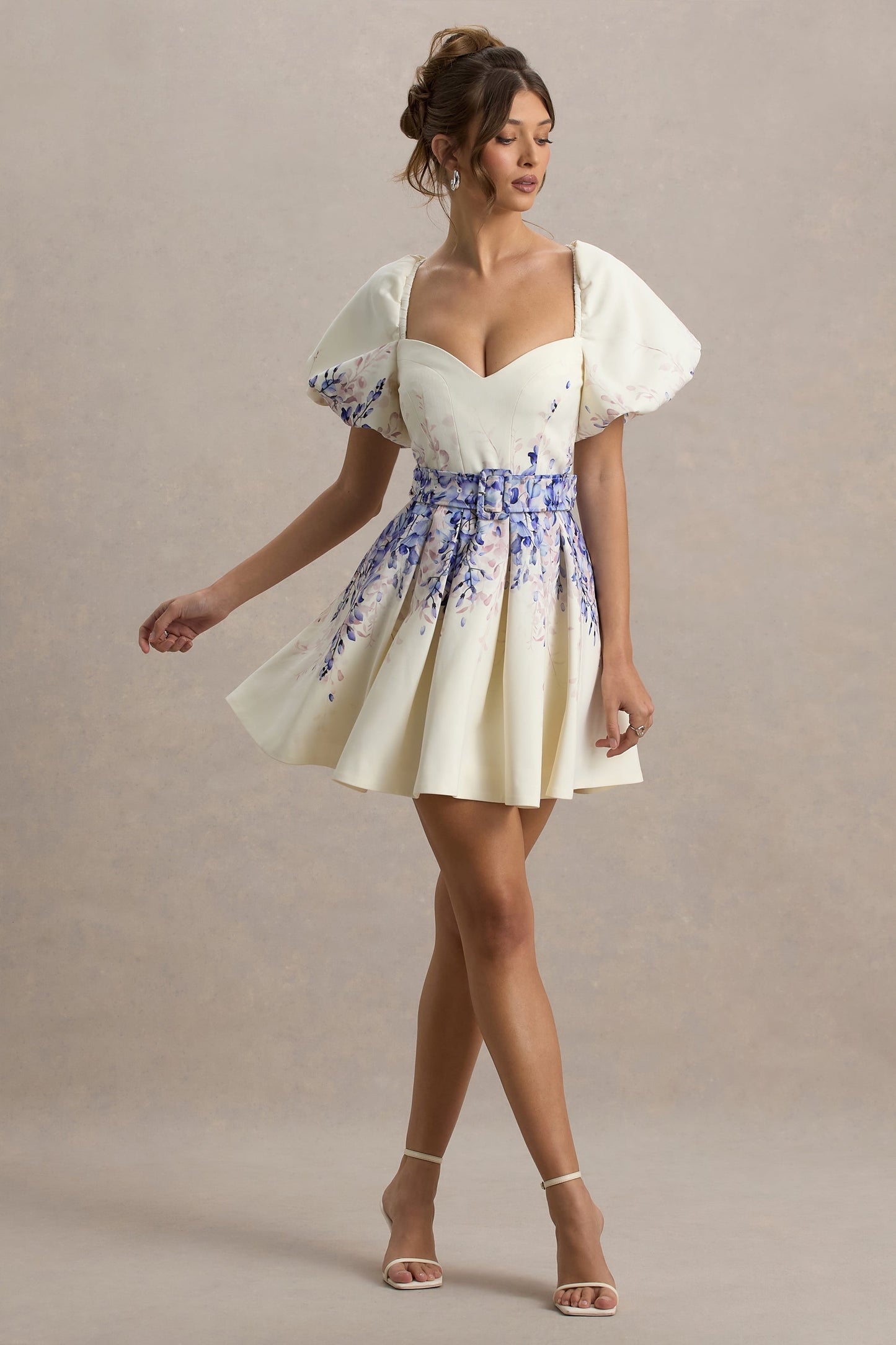 Tapia | Wisteria Print Belted Mini Dress