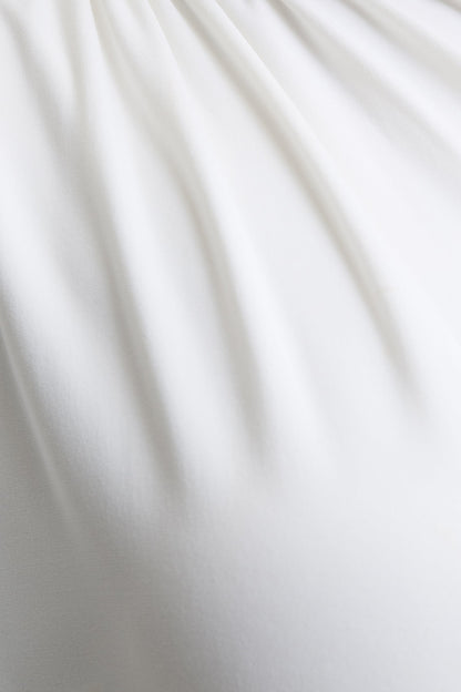Tropic | White High-Neck Maxi With Long Cape Sleeve