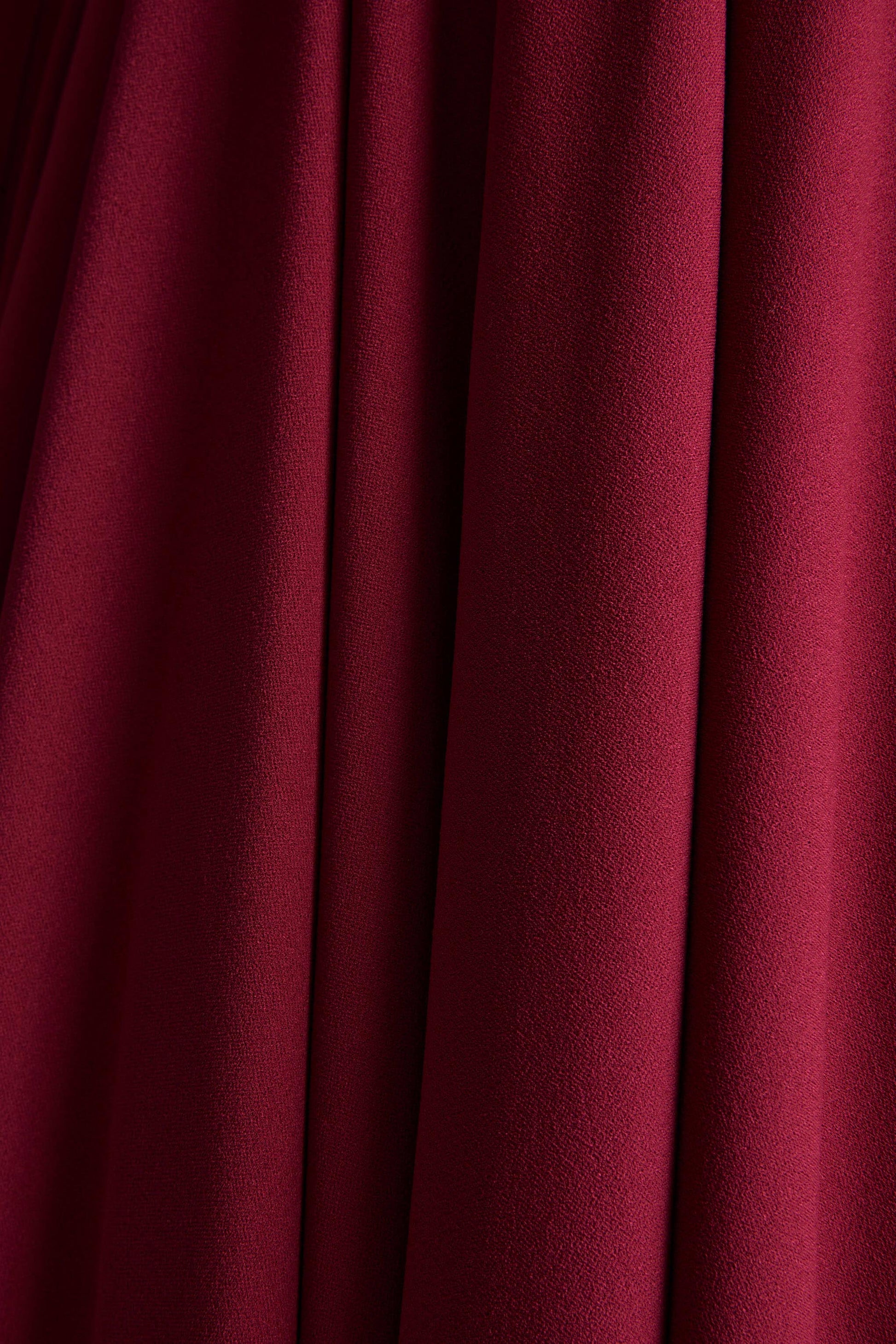 Alison | Burgundy Square-Neck A- Midi Dress