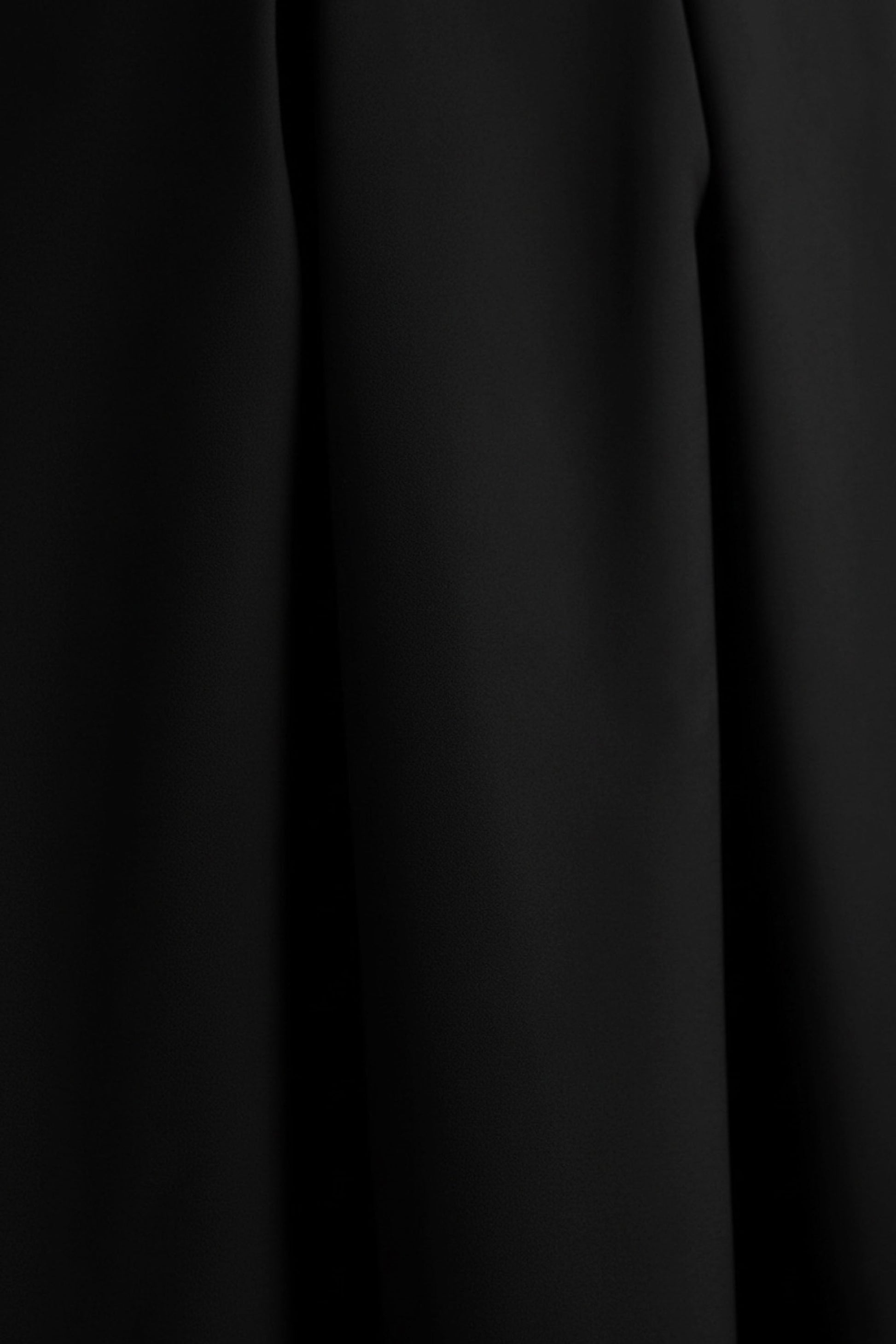 Thalia | Black High-Neck Midi Dress With Sheer Mesh Cape