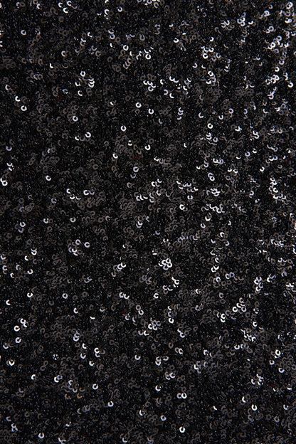 Daze | Black Sequin Bandeau Maxi Dress With Feather-Trim