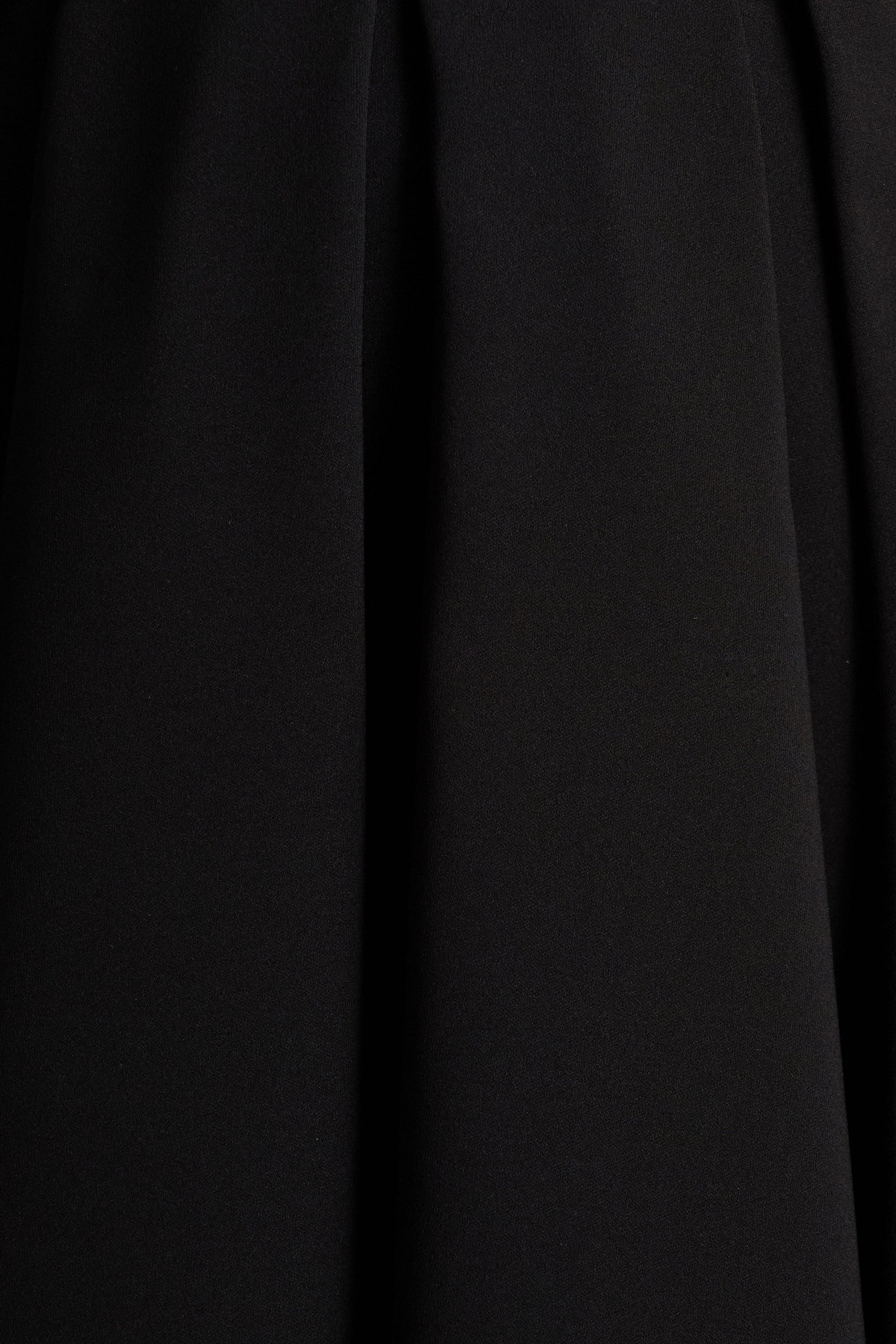 Cosima | Black Bardot-Neck Midi Dress