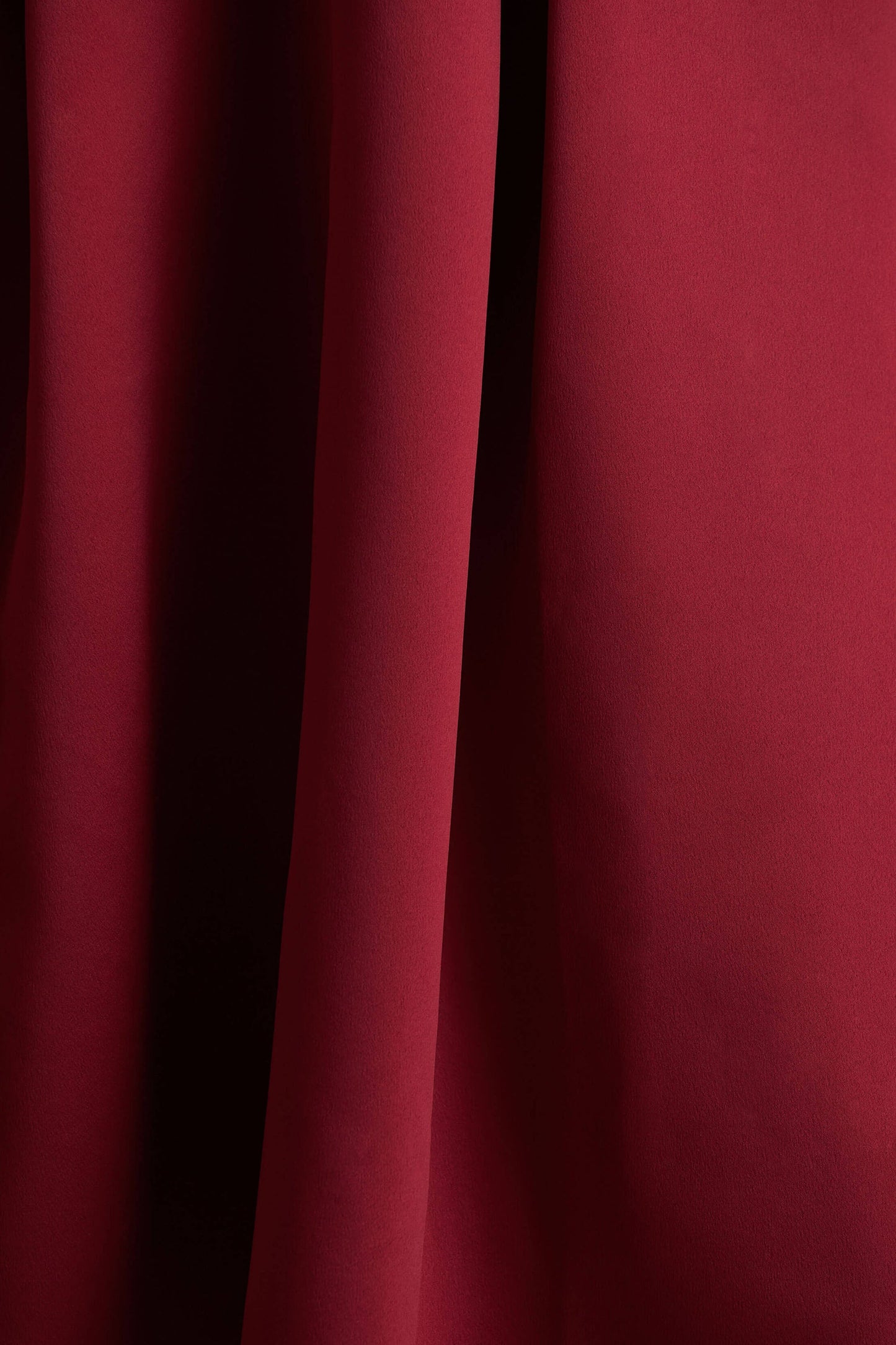 Promises | Red Satin Bandeau-Neck Midi Dress