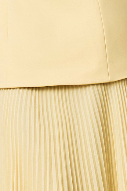Hadley | Lemon Boat-Neck Maxi Dress With Drop-Waist