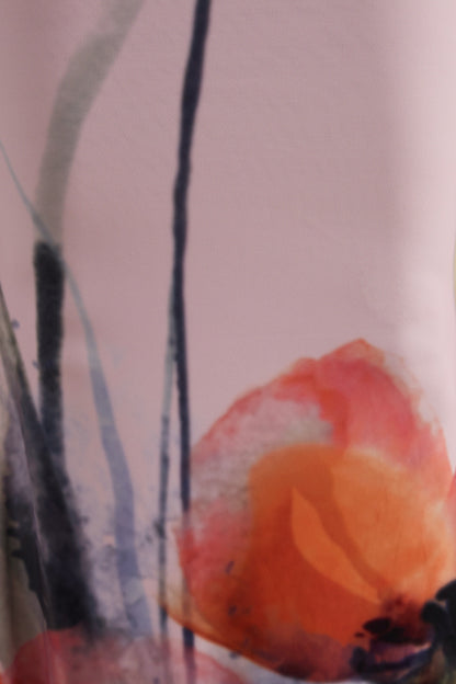 Katia | Pink Poppy Print Bardot-Neck Maxi Dress