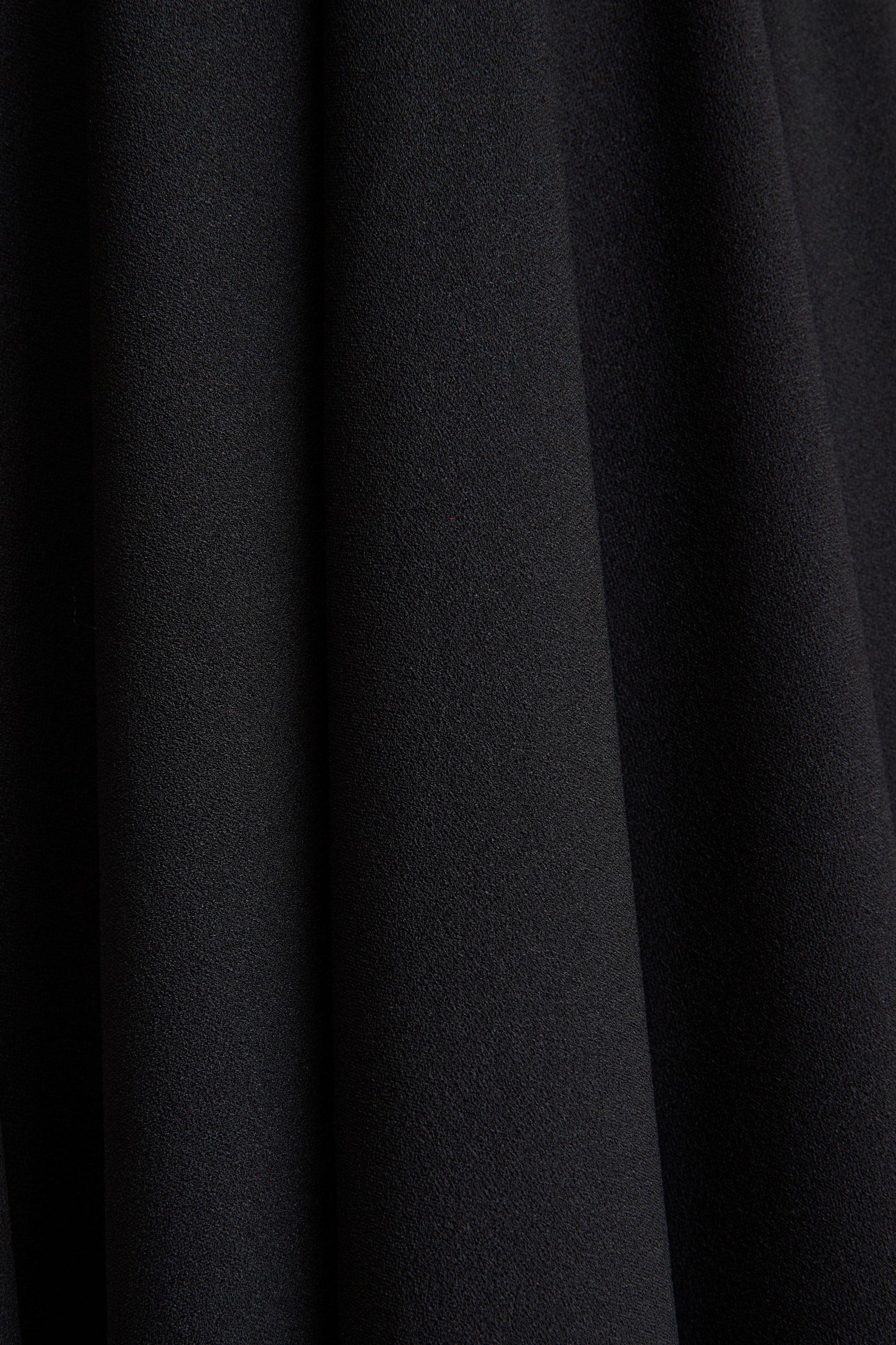 Nova | Black High-Neck Midi Dress With Cape-Sleeves