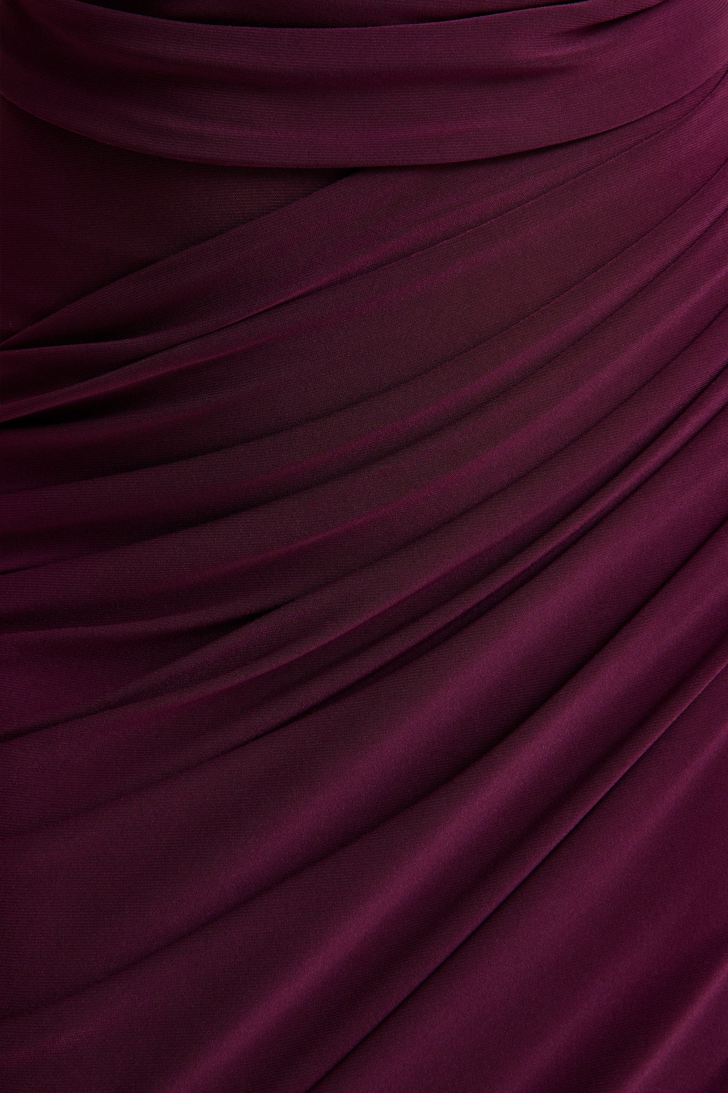 Cairo | Burgundy Cowl-Neck Maxi Dress With Gathered Detailing