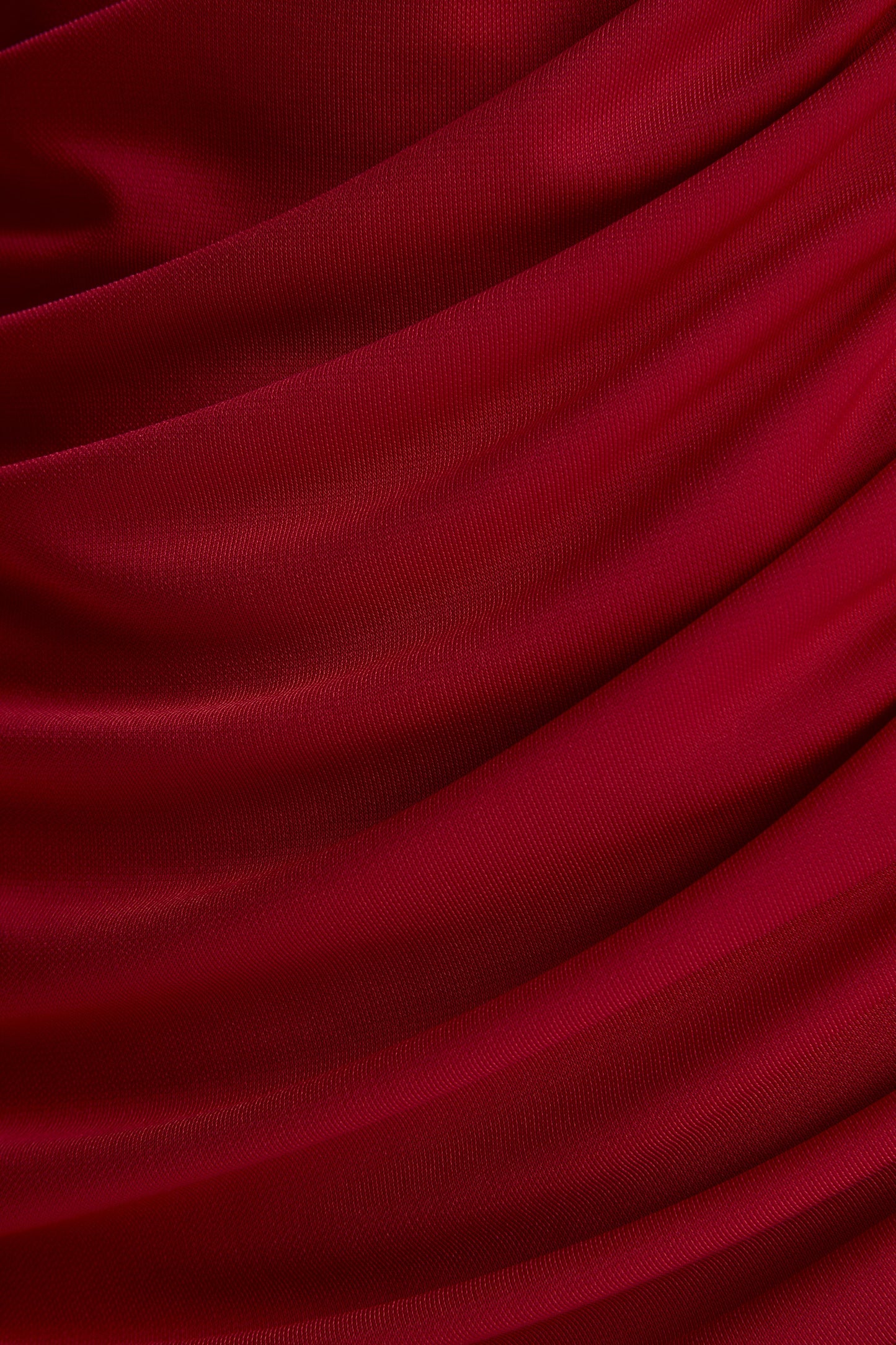Vesperelle | Red Scoop-Neck Maxi Dress With Gathered-Detailing