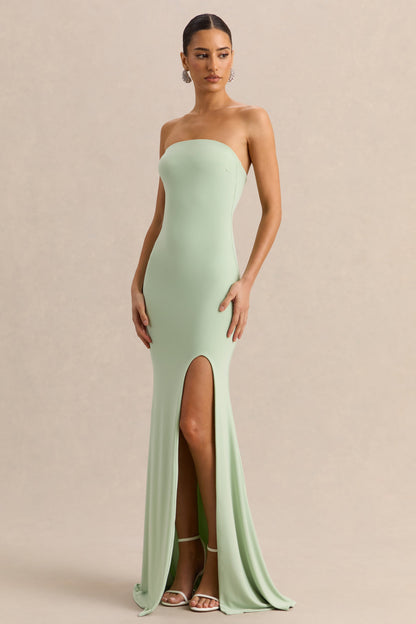 Melva | Mint Bandeau Maxi Dress