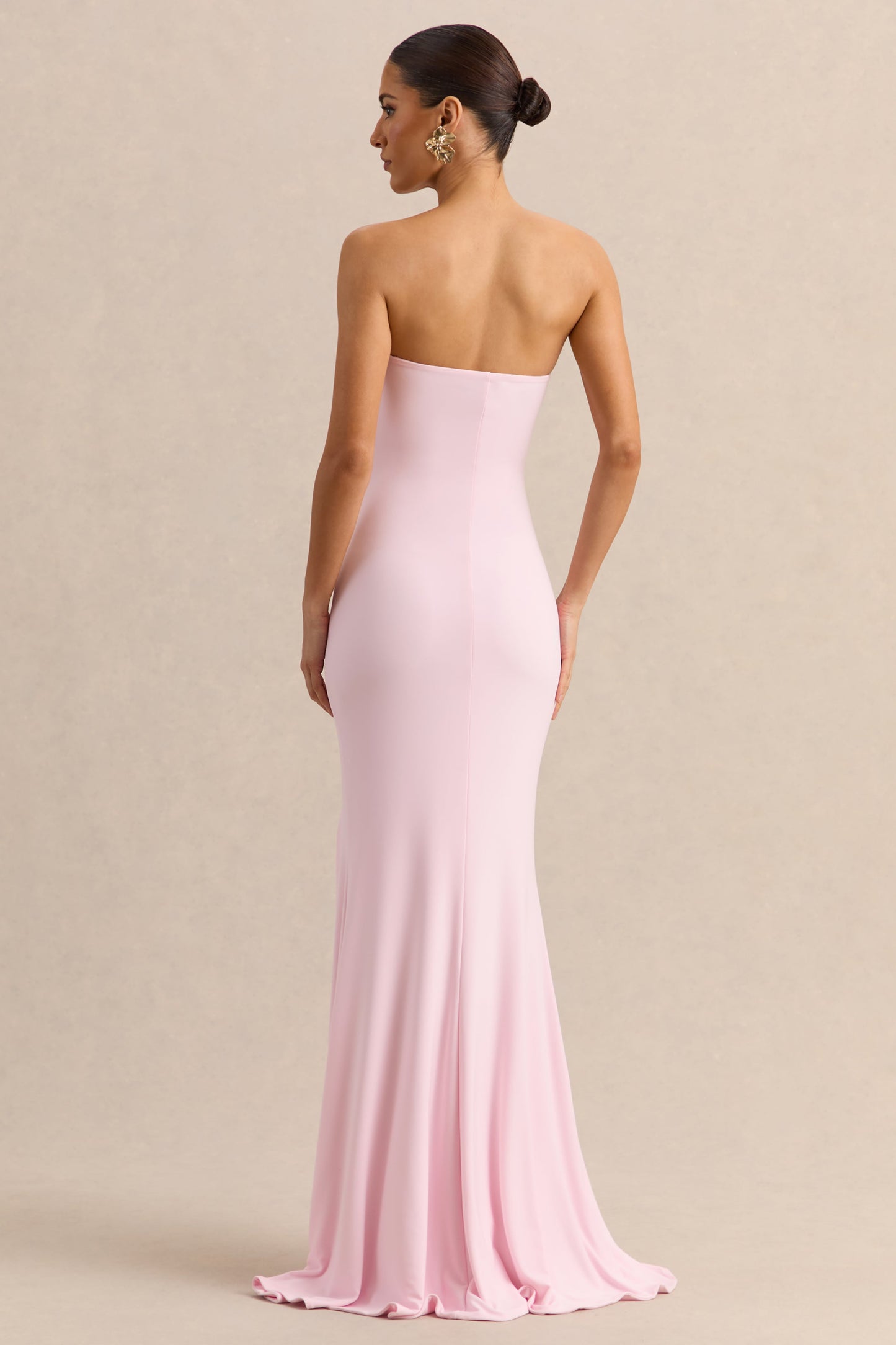 Melva | Light Pink Bandeau Maxi Dress