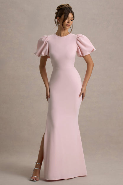 Love Letters | Pink Puff-Sleeve Maxi Dress