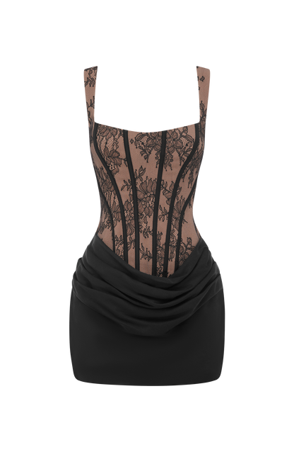 Cornelia Mini Dress Black Lace