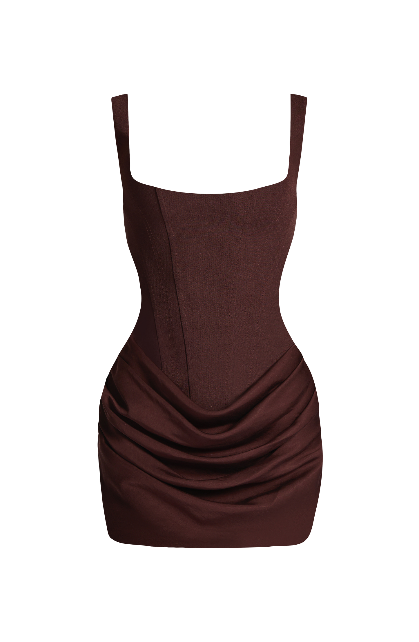 Cornelia Mini Dress Plum Brown