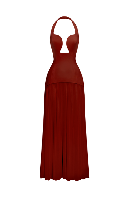 Cyrene Maxi Dress Deep Rust
